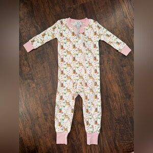NWOT Proper Peony Easter Zip-up onsie 12M